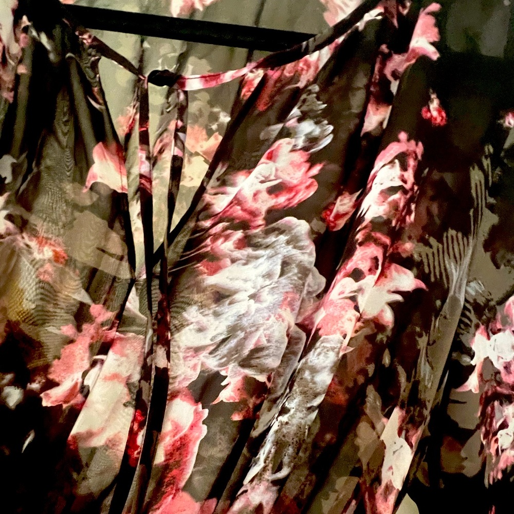 Vera Wang "Simply" Sheer Floral Dress